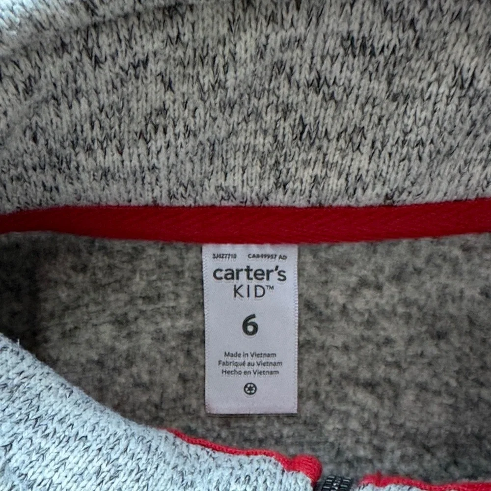 Carter's Gray Fleece Zip Front Vest